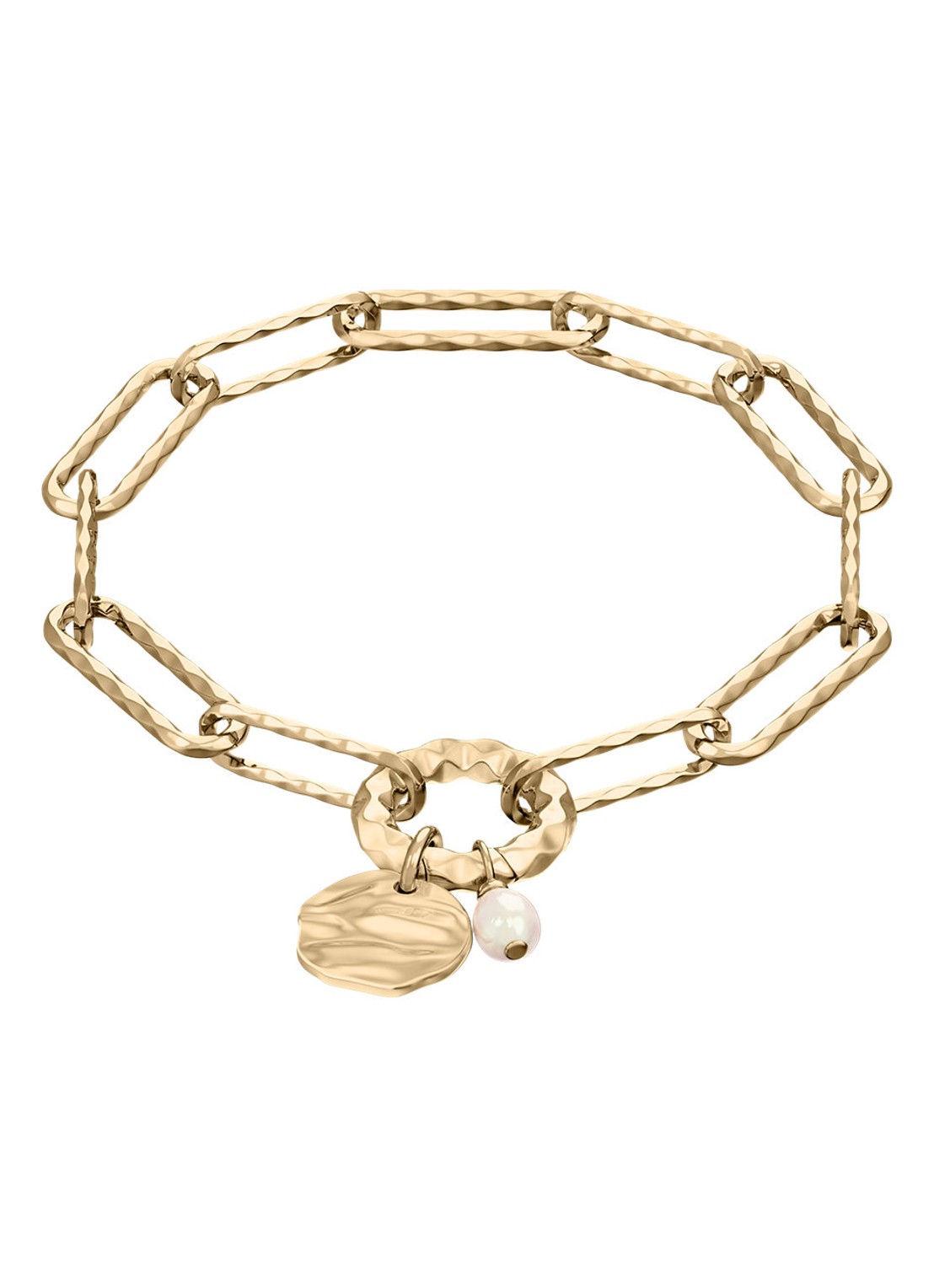 Skagen Agnethe Pearl armband SKJ5027710 - voorkant goud