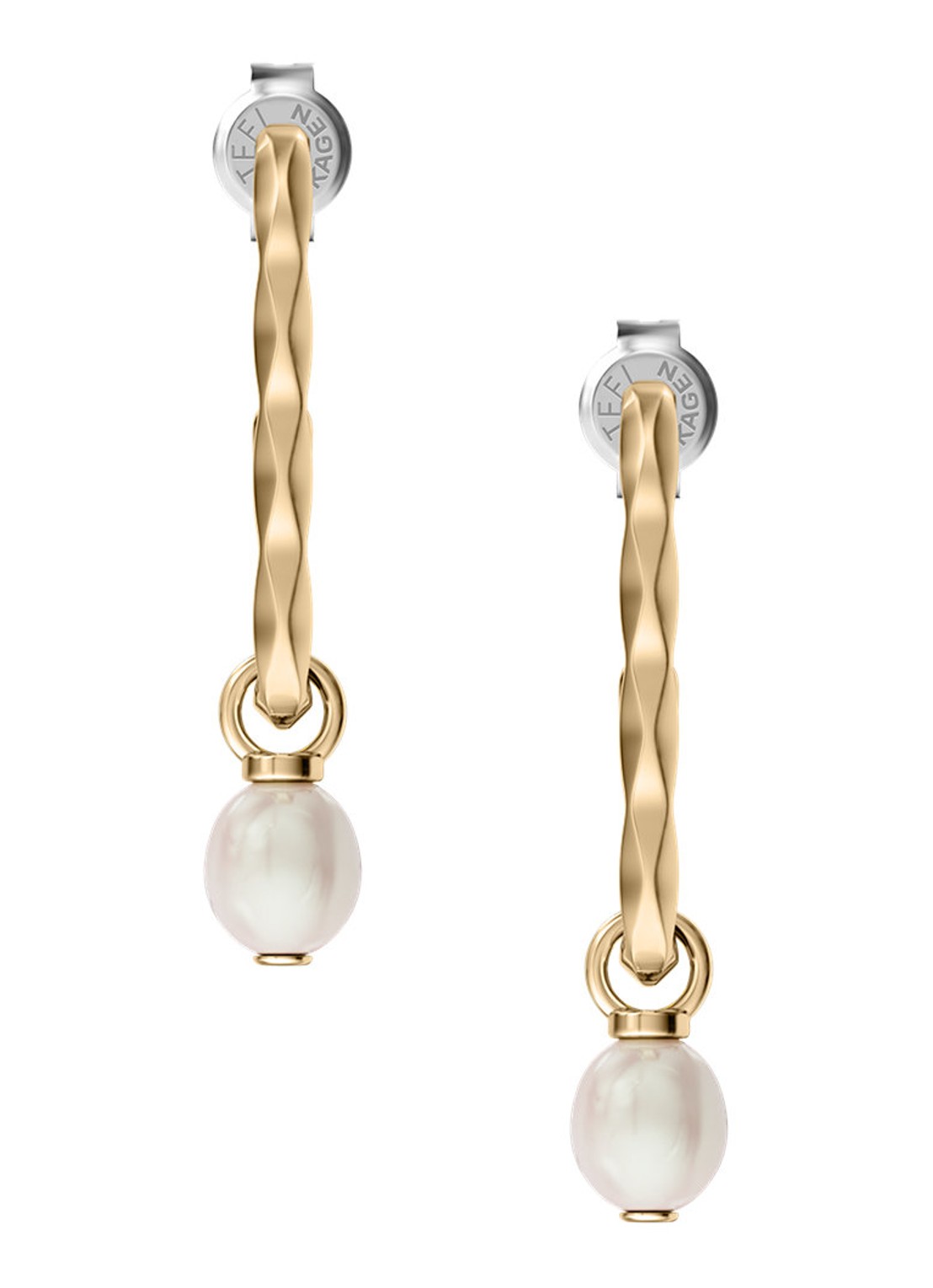 Skagen Agnethe Pearl oorstekers SKJ5025710 - detail 2 goud