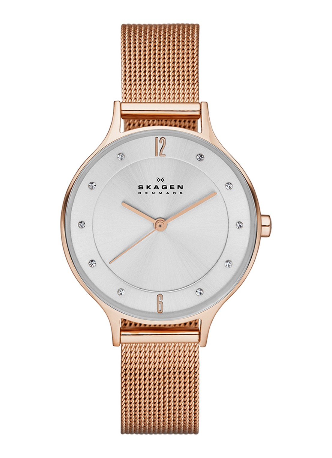 Skagen Albuen horloge SKW2151 - voorkant roségoud