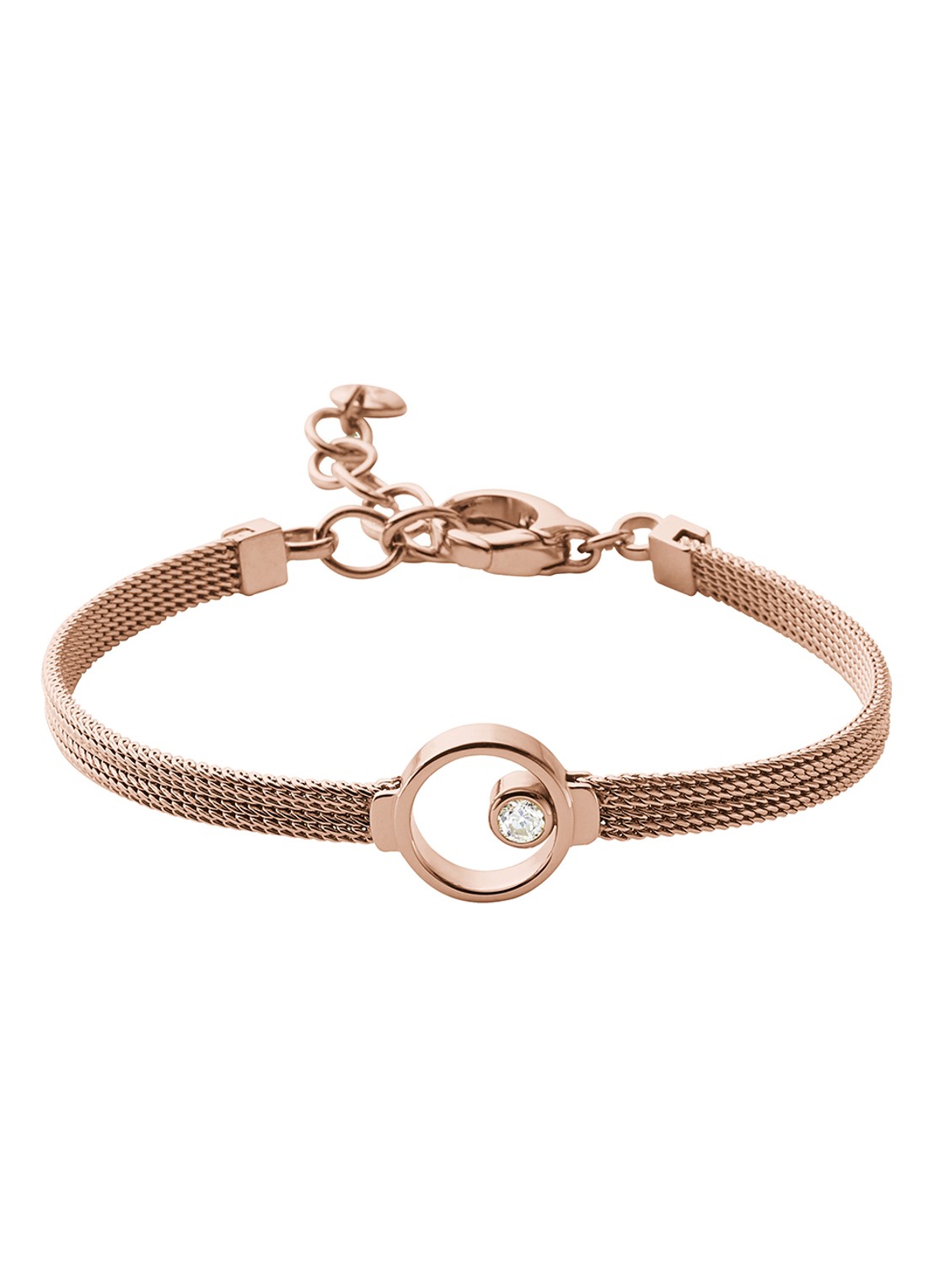 Skagen Elin armband met strass SKJ0851791 - voorkant roségoud