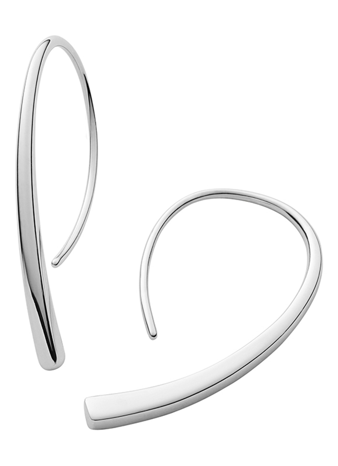 Skagen Elin oorhangers - voorkant zilver