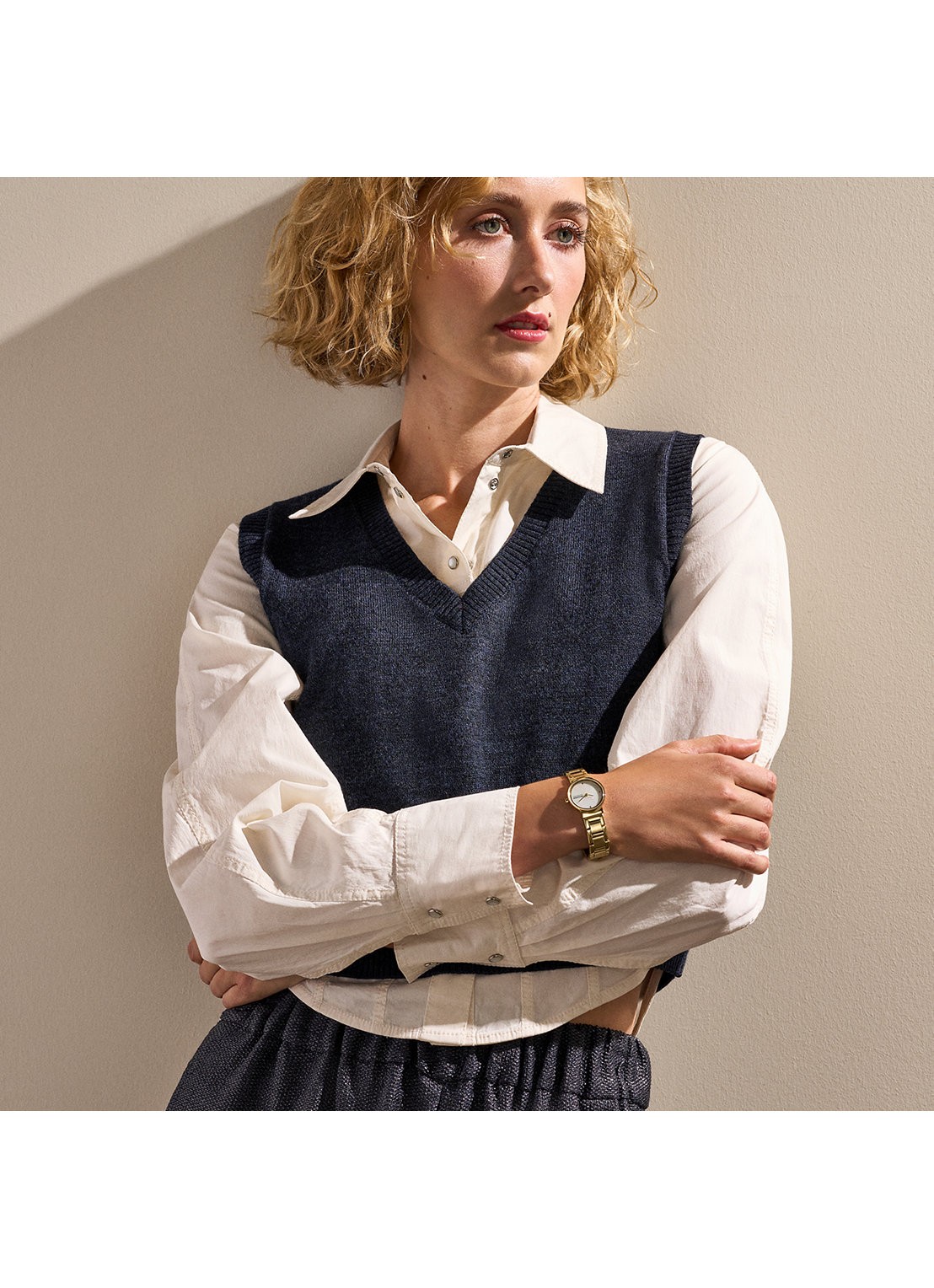 Skagen Freja Lille horloge SKW3167 - detail 3 goud