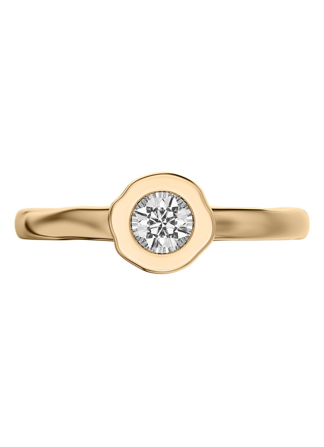 Skagen Moderne Glitz ring verguld SKJ5028710 - voorkant goud