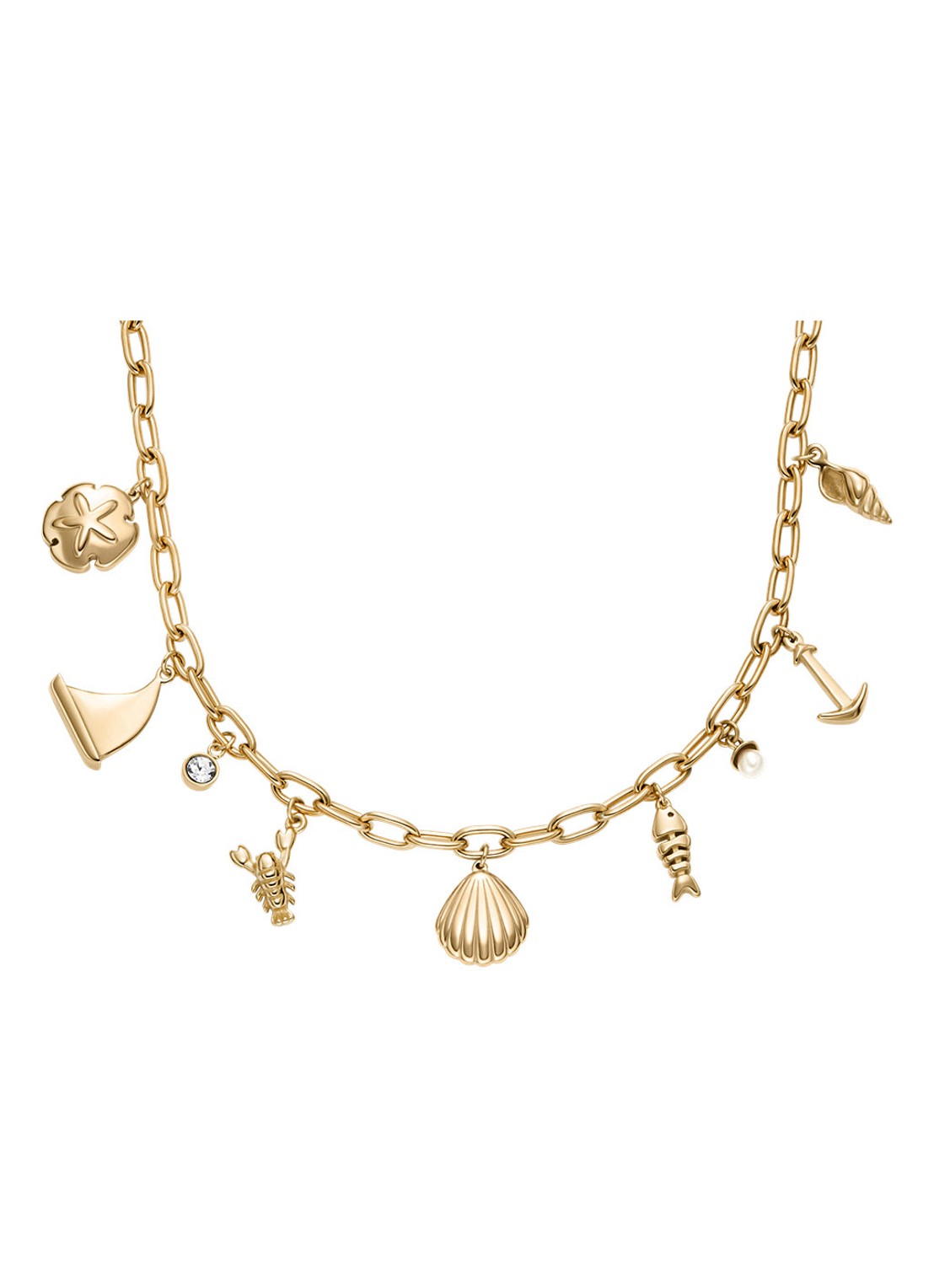 Skagen Moderne Ikon ketting SKJ1902710 - voorkant goud