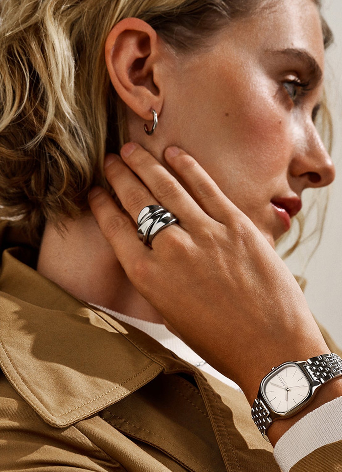 Skagen Oorringen SKJ1869040 - detail 2 zilver