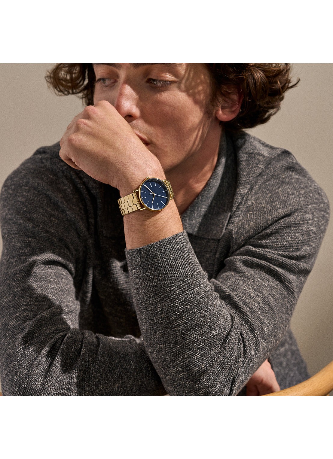 Skagen Signatur horloge SKW6945 - detail 3 goud