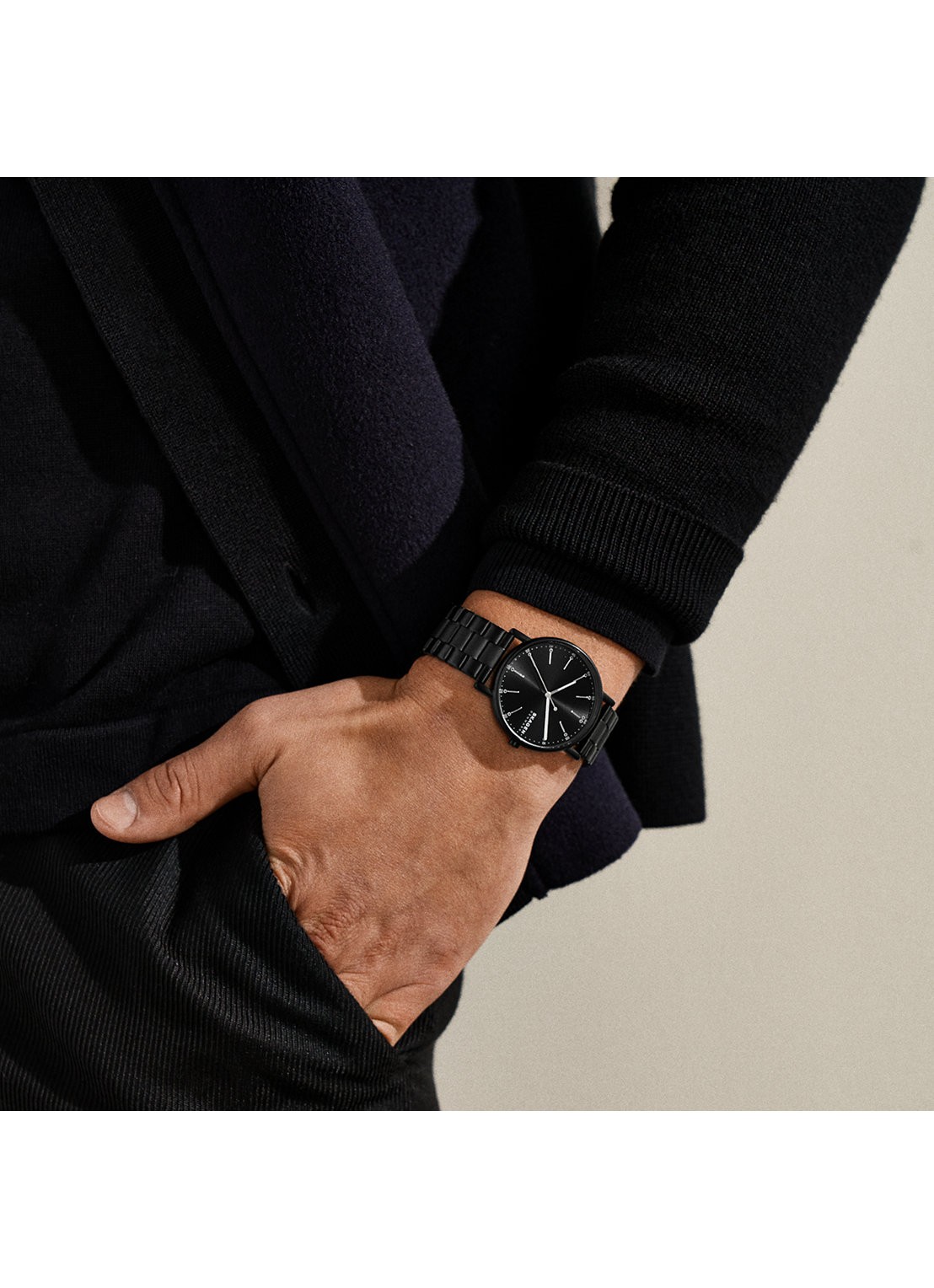 Skagen Signatur horloge SKW6952 - detail 4 zwart
