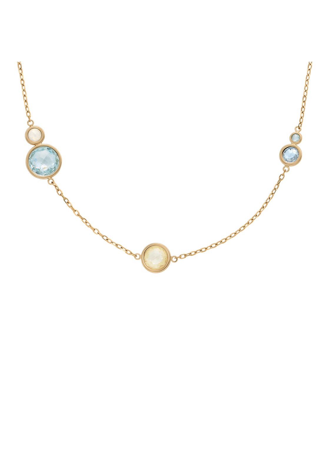 Skagen Sofie Sea Glass ketting SKJ1895710 - voorkant goud