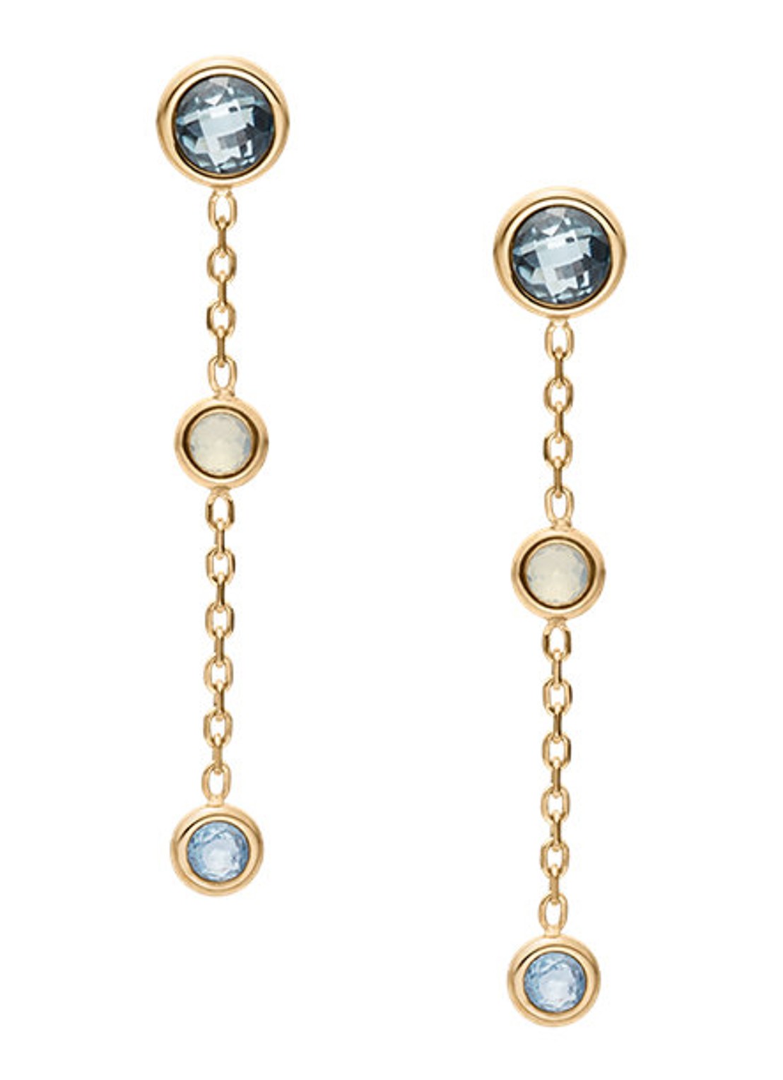Skagen Sofie Sea Glass oorstekers SKJ1892710 - detail goud