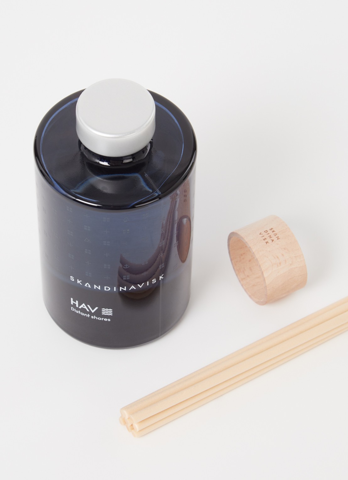 Skandinavisk HAV geurstokjes 200 ml - voorkant 2 donkerblauw