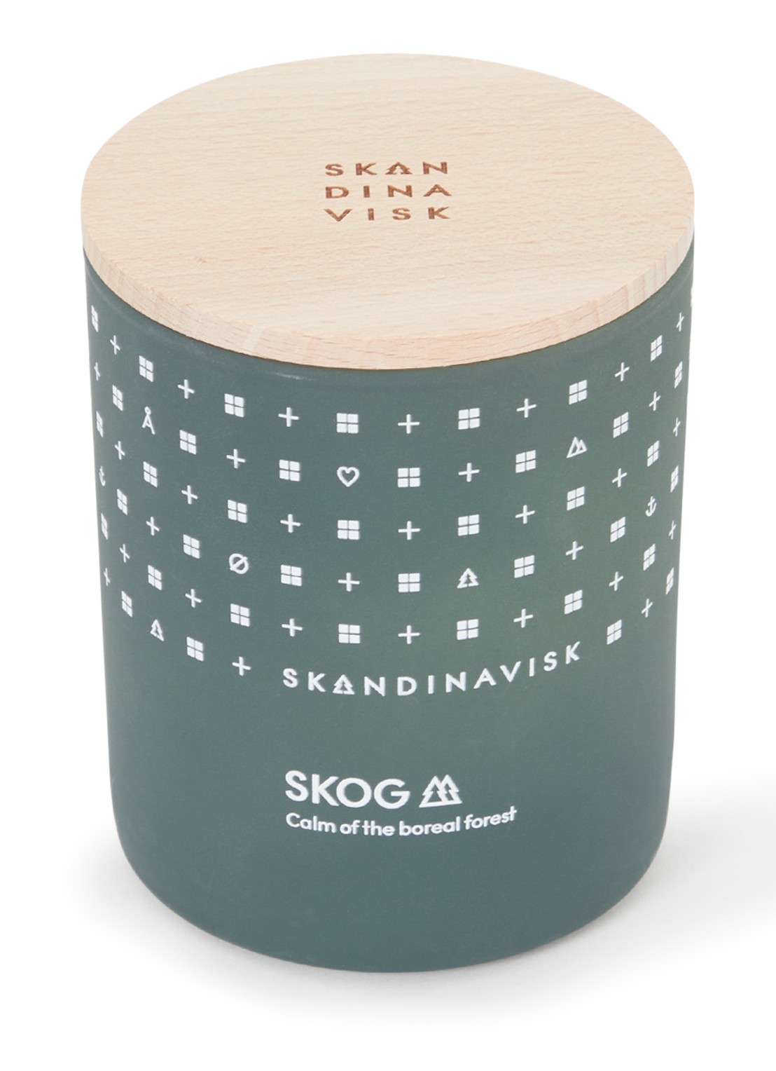 Skandinavisk SKOG geurkaars 200 gram - voorkant groen