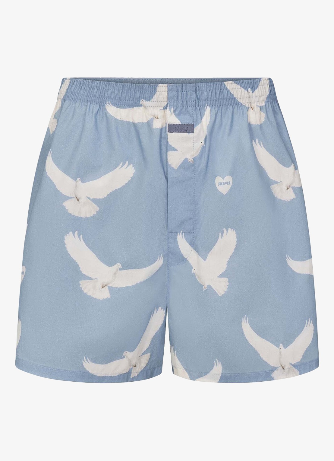 SKIMS Aero boxer met print - voorkant beige