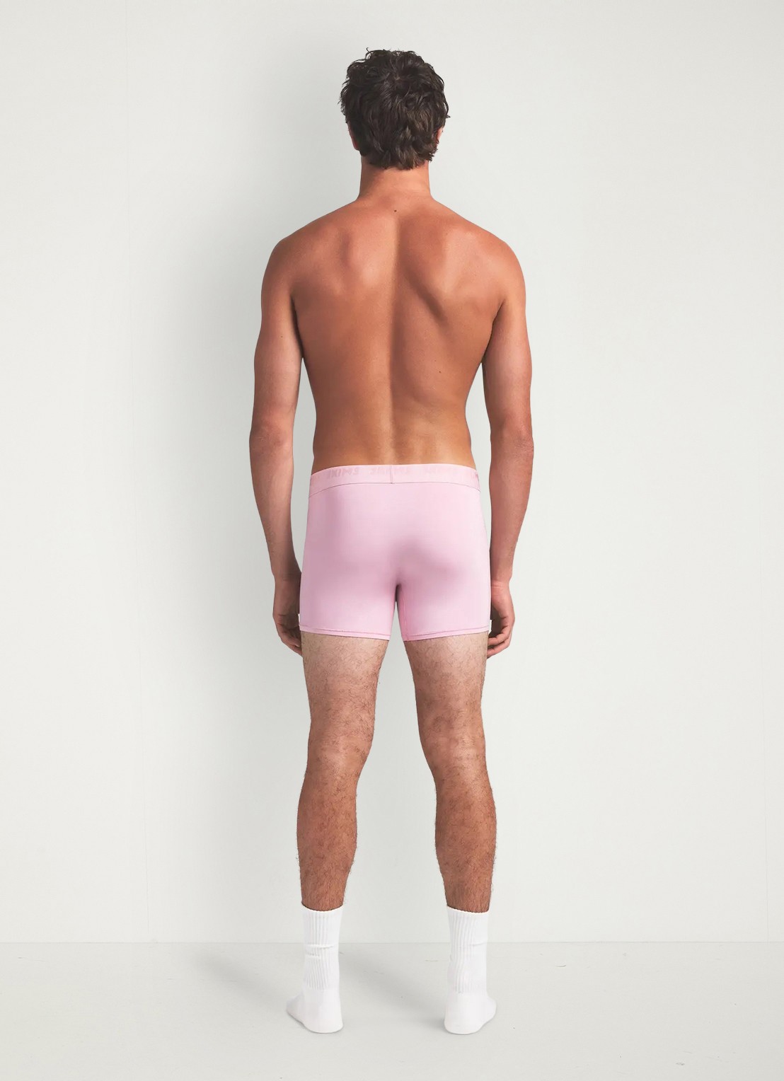 SKIMS Boxershort met logoband in 3-pack - achterkant 2 roze
