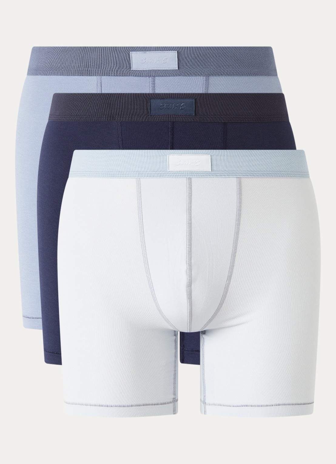 SKIMS Boxershort met logoband in 3-pack - voorkant wit