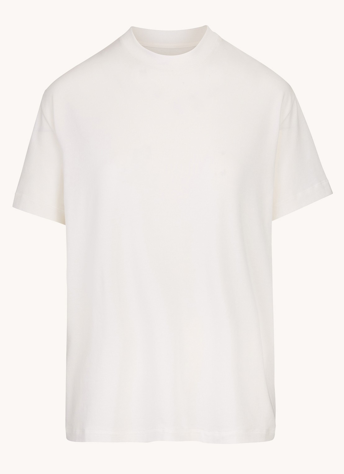 SKIMS Boyfriend oversized T-shirt met stretch - voorkant 2 gebroken wit