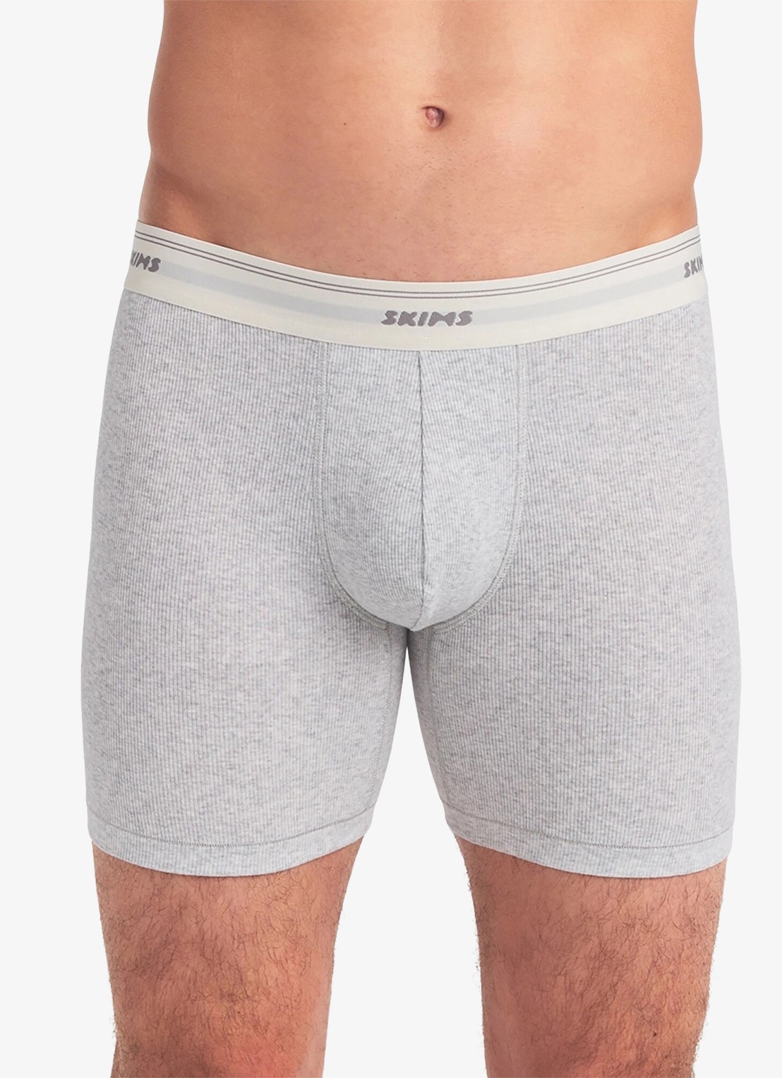 SKIMS Classic Cotton 5" boxershort met logoband - detail 2 grijs