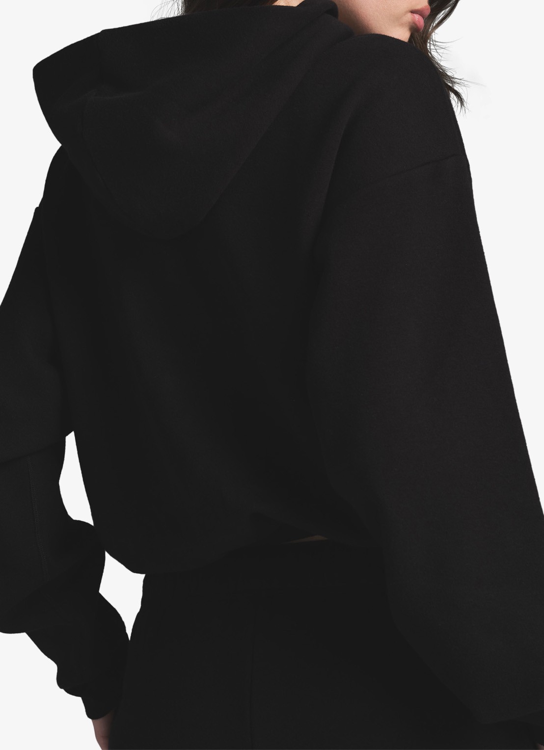 SKIMS Cotton Fleece hoodie met kangoeroezak - detail 3 zwart
