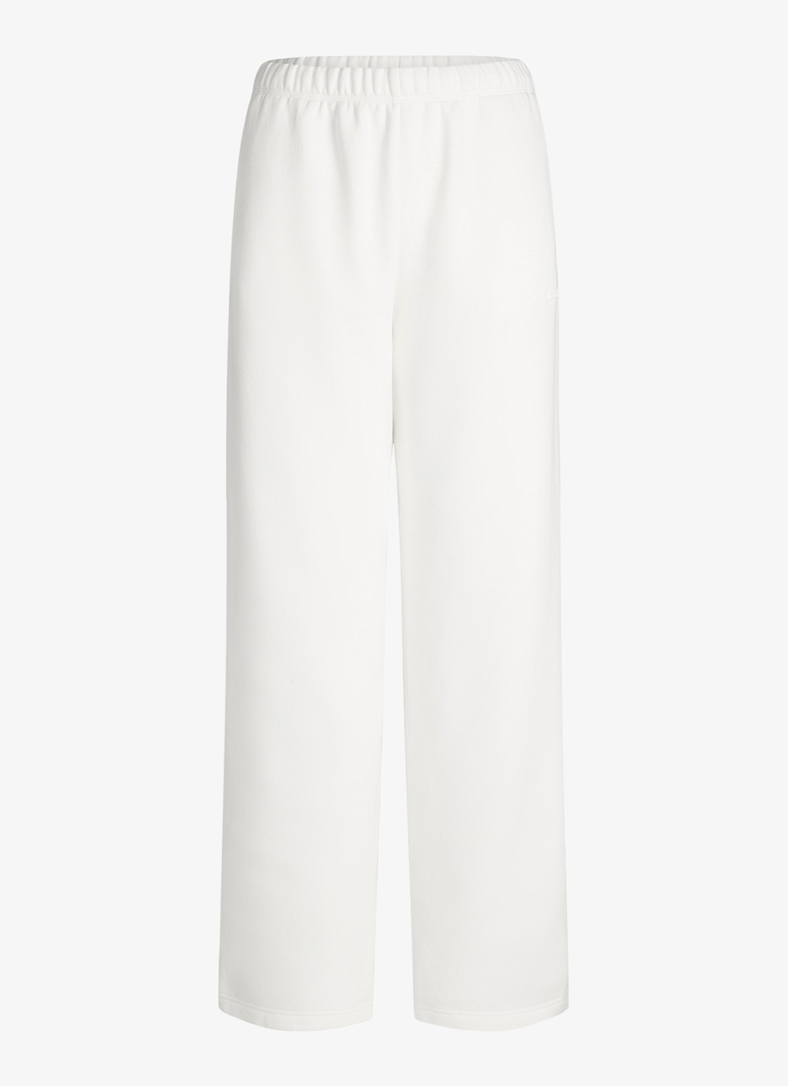 SKIMS Cotton Fleece mid waist straight fit joggingbroek met steekzakken - voorkant 2 marble