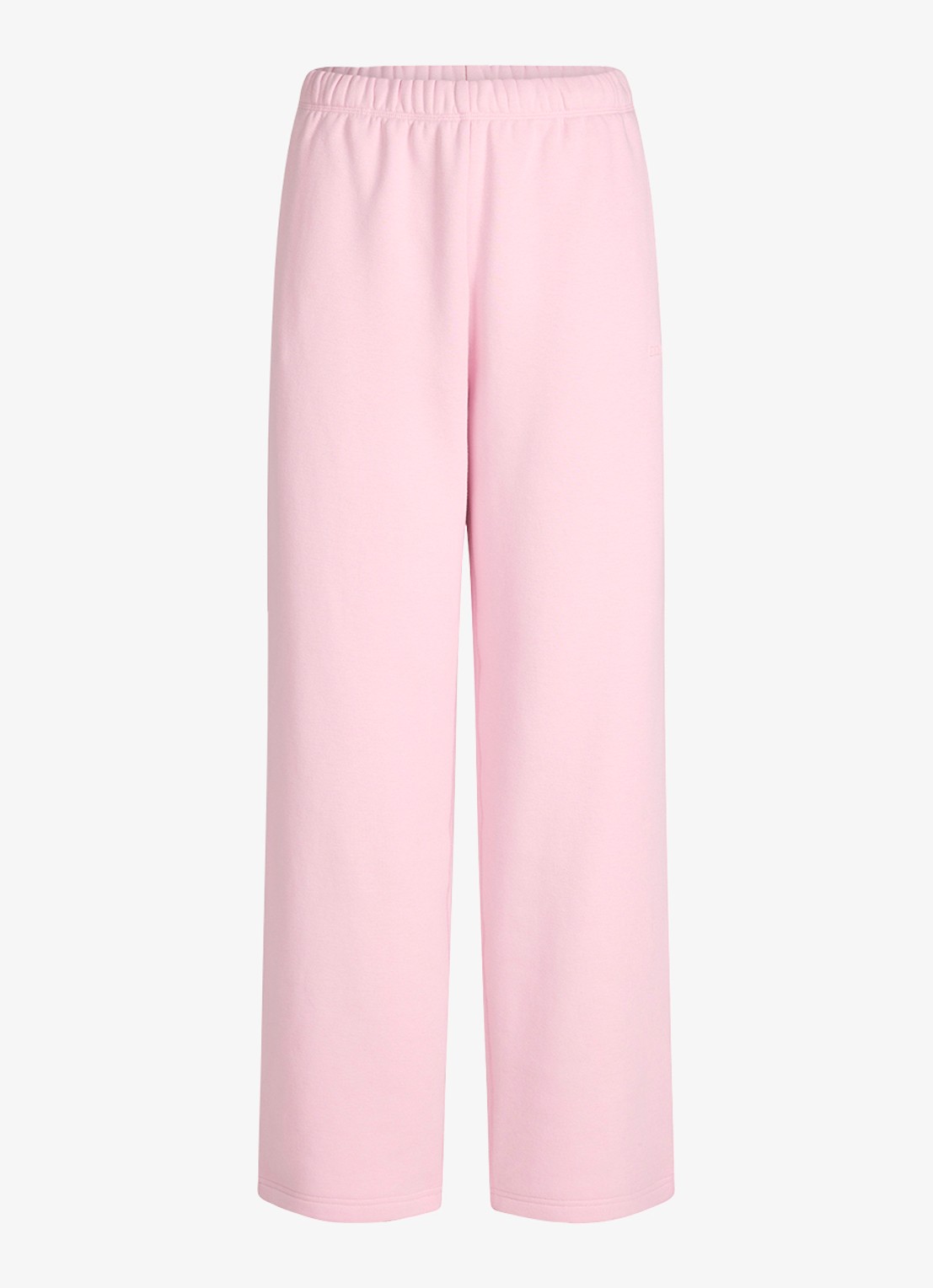 SKIMS Cotton Fleece mid waist straight fit joggingbroek met steekzakken - voorkant halite