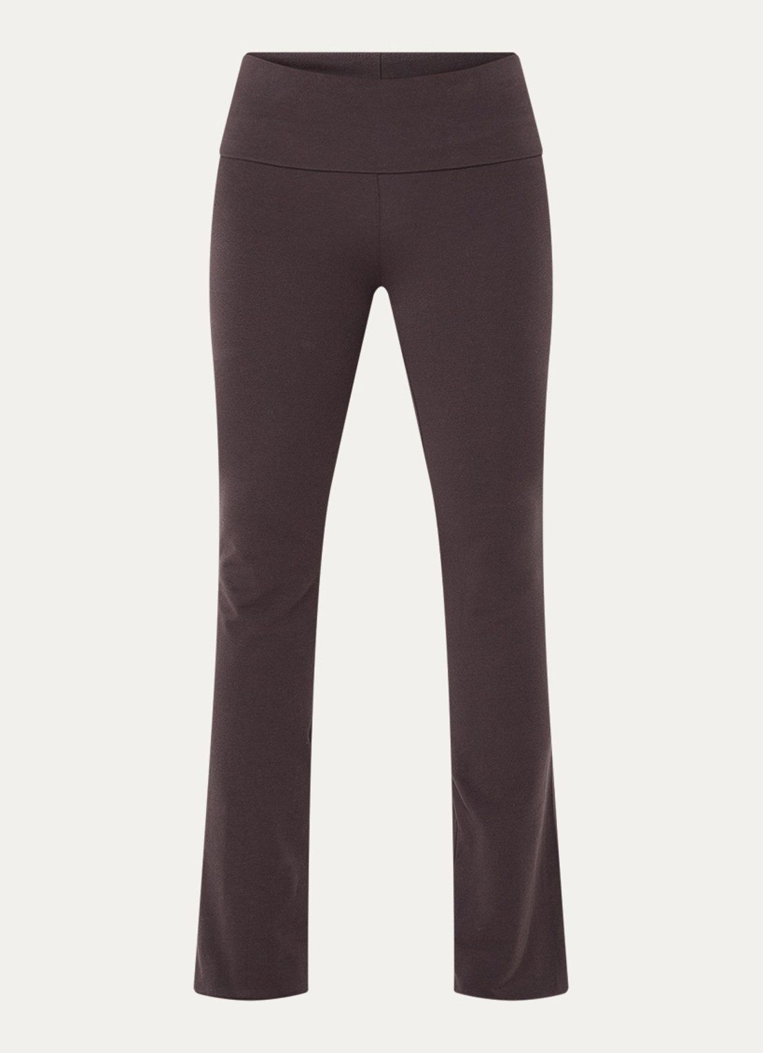 SKIMS Cotton Jersey Foldover mid waist flared fit loungebroek  - voorkant 5 taupe