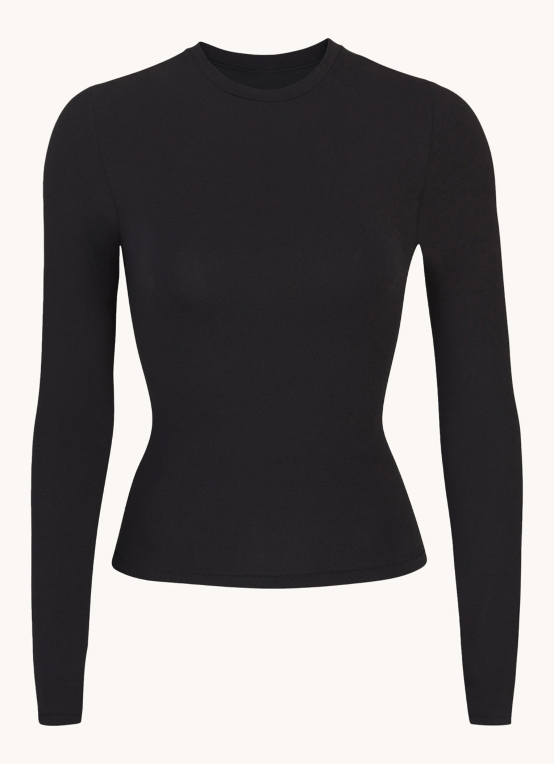 SKIMS Cotton Jersey longsleeve van jersey - voorkant 4 antraciet