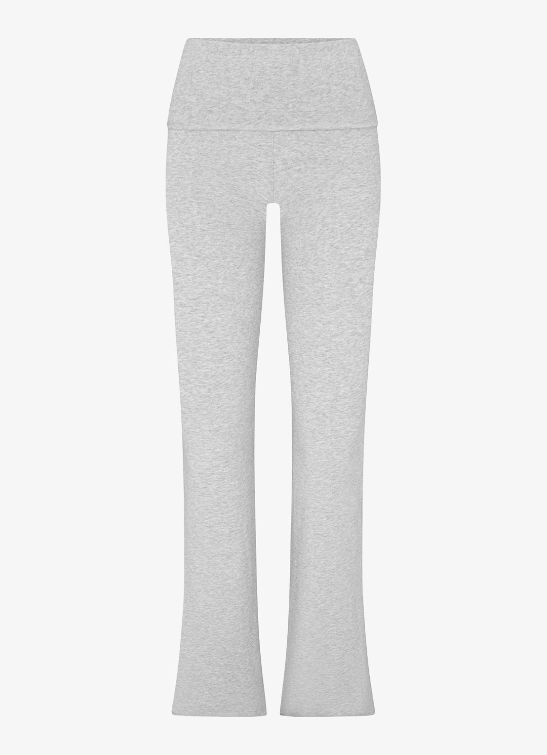 SKIMS Cotton Jersey mid waist straight fit loungebroek  - voorkant 2 grijsmele