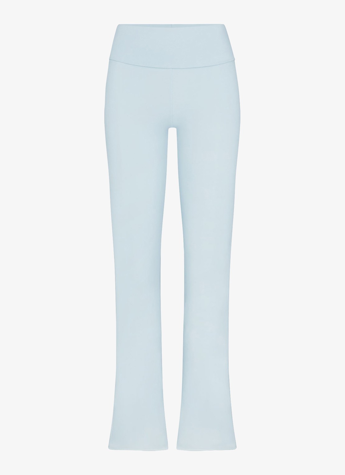 SKIMS Cotton Jersey mid waist straight fit loungebroek  - voorkant 4 lichtblauw
