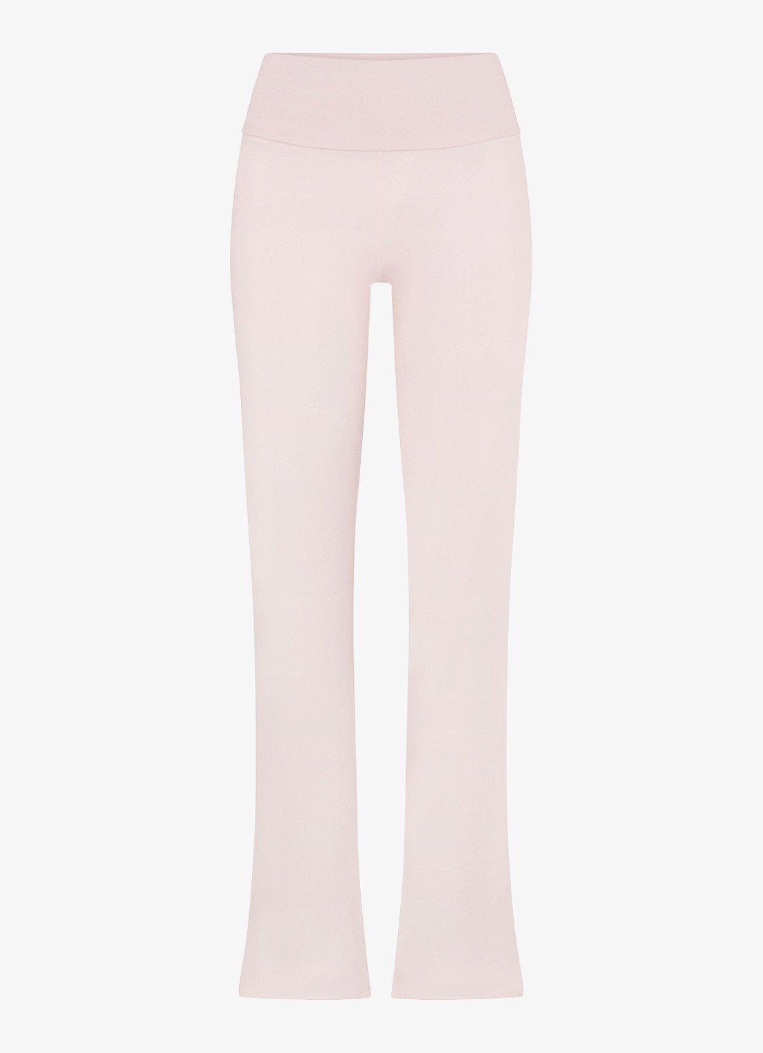 SKIMS Cotton Jersey mid waist straight fit loungebroek - voorkant lichtroze