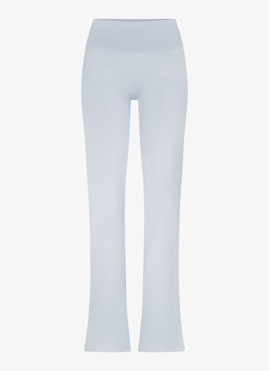 SKIMS Cotton Jersey mid waist straight fit loungebroek - voorkant lichtblauw