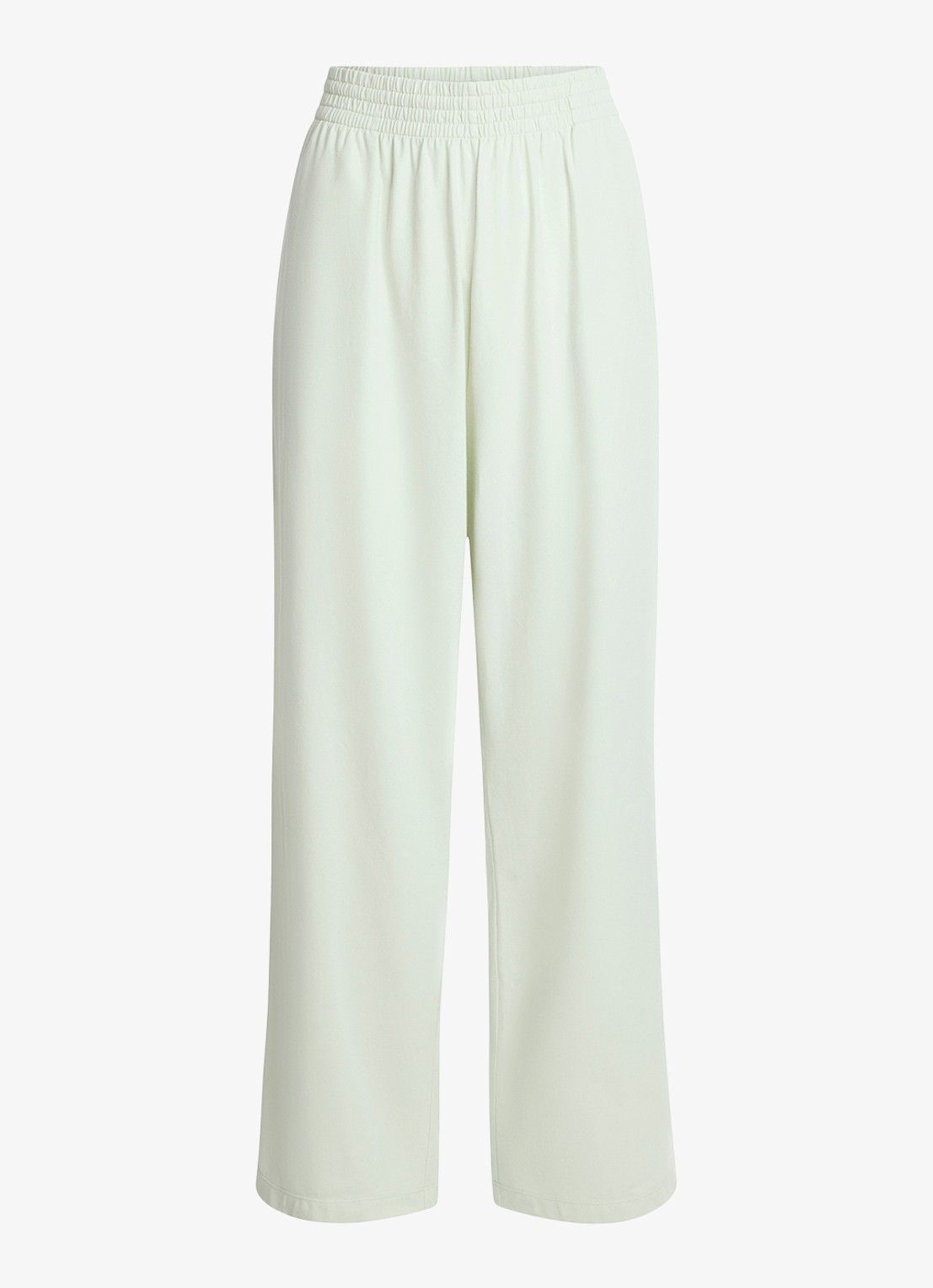 SKIMS Cotton Jersey mid waist wide fit loungebroek met steekzakken - voorkant 4 lichtgroen