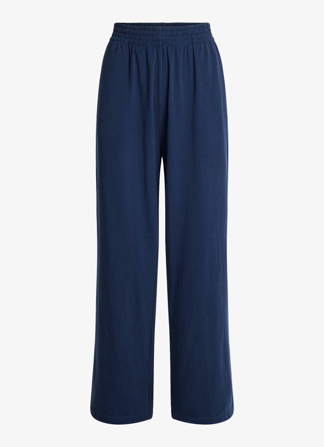 SKIMS Cotton Jersey mid waist wide fit loungebroek met steekzakken - voorkant 2 donkerblauw