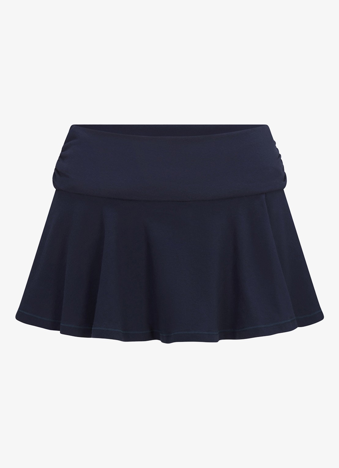 SKIMS Cotton Jersey minirok met volant - voorkant 2 donkerblauw