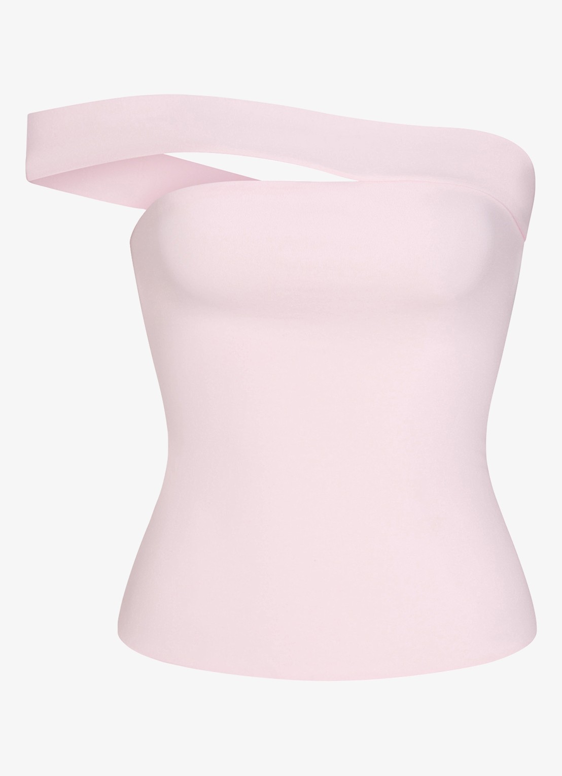 SKIMS Cotton Jersey off-shoulder top met cut-out detail - voorkant roze