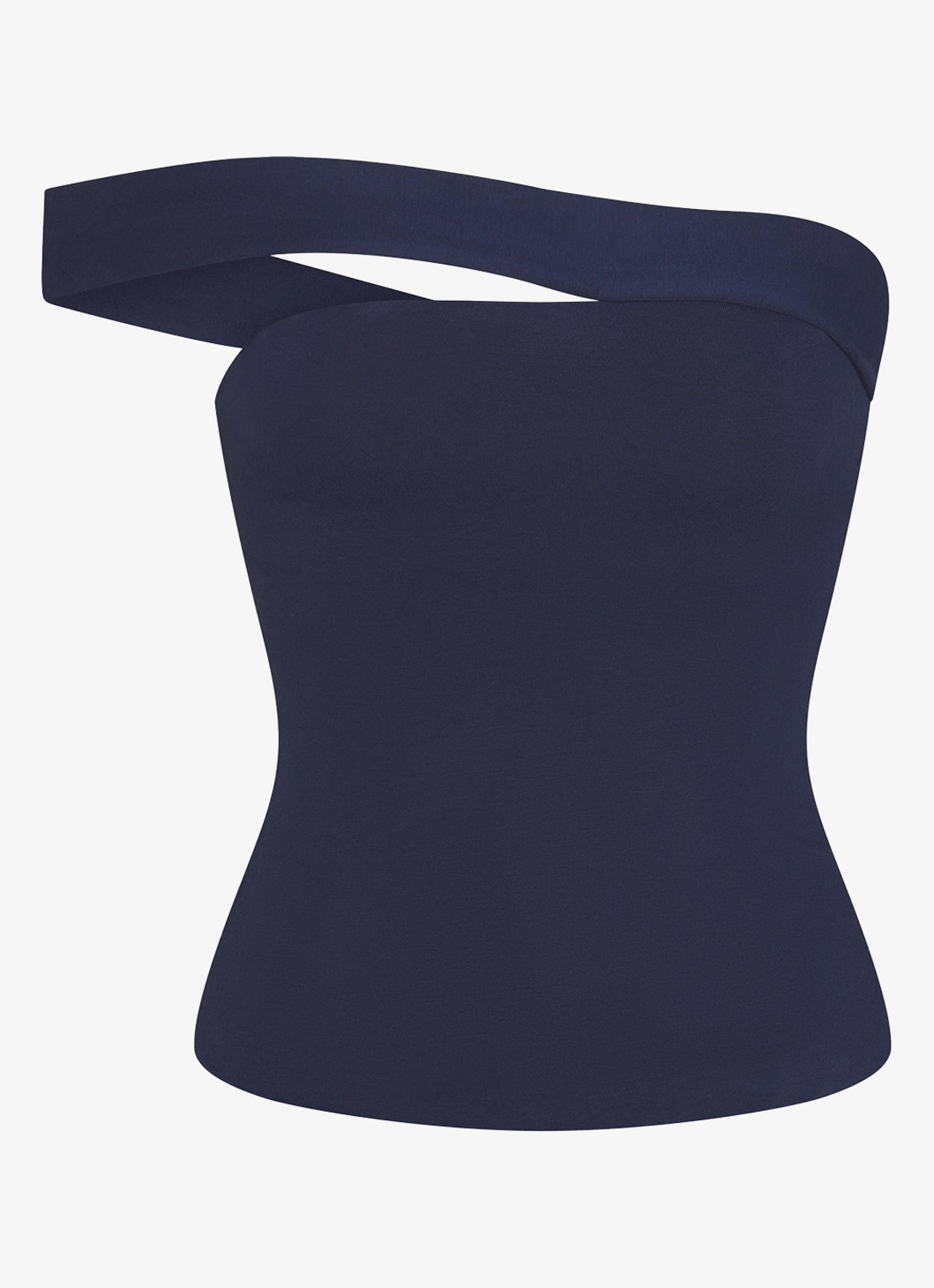SKIMS Cotton Jersey off-shoulder top met cut-out detail - voorkant donkerblauw