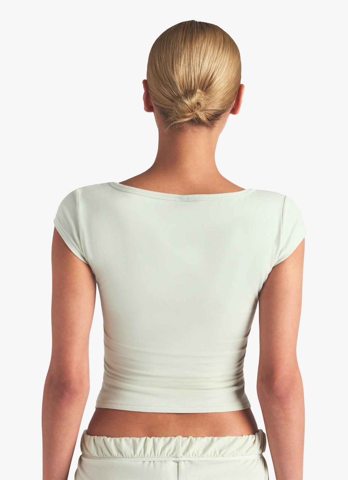 SKIMS Cotton Jersey t-shirt met rechthoekige hals - achterkant mint