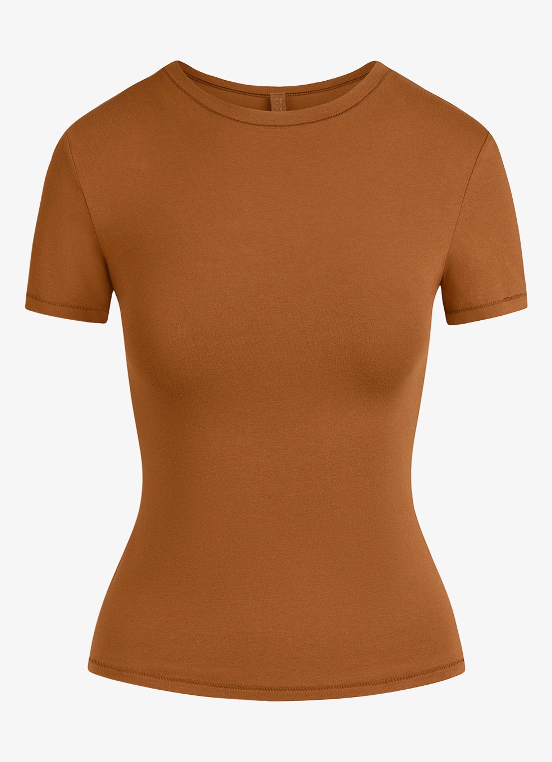 SKIMS Cotton Jersey T-shirt met ronde hals - voorkant 4 chai