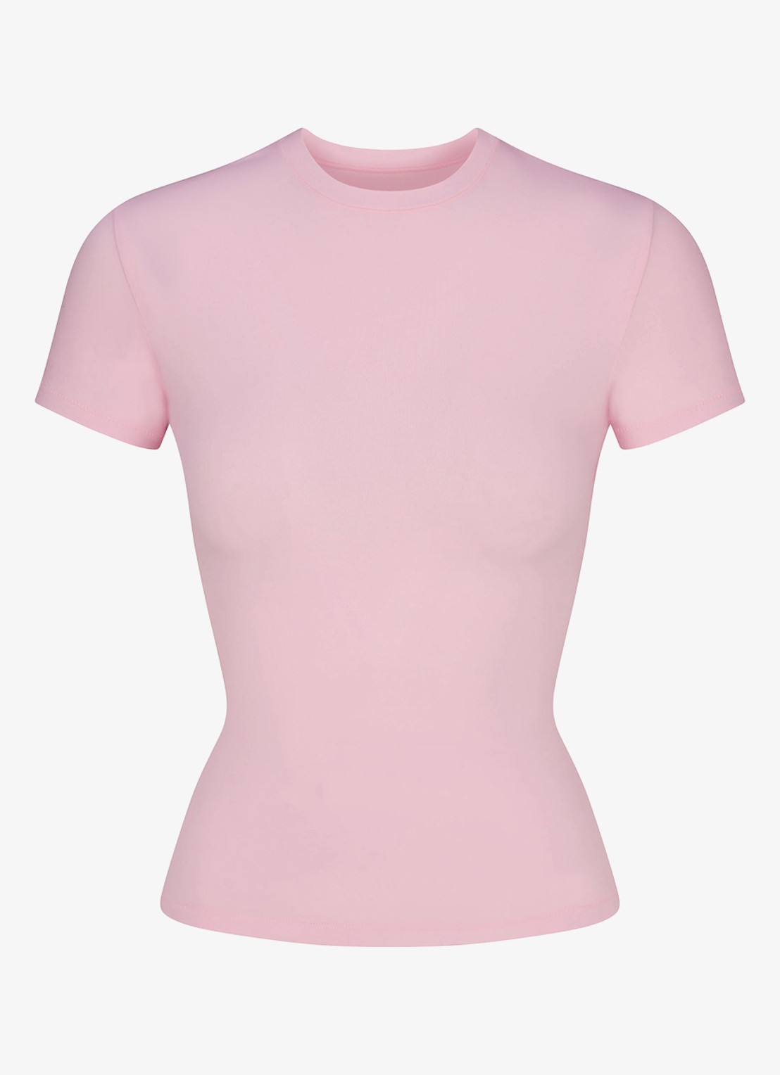 SKIMS Cotton Jersey T-shirt met ronde hals - voorkant 4 roze