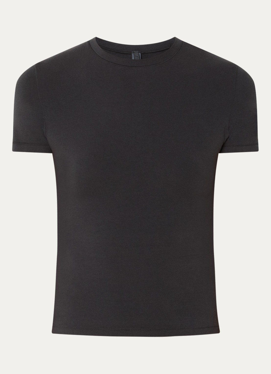 SKIMS Cotton Jersey T-shirt van jersey in 2-pack - voorkant 3 zwart