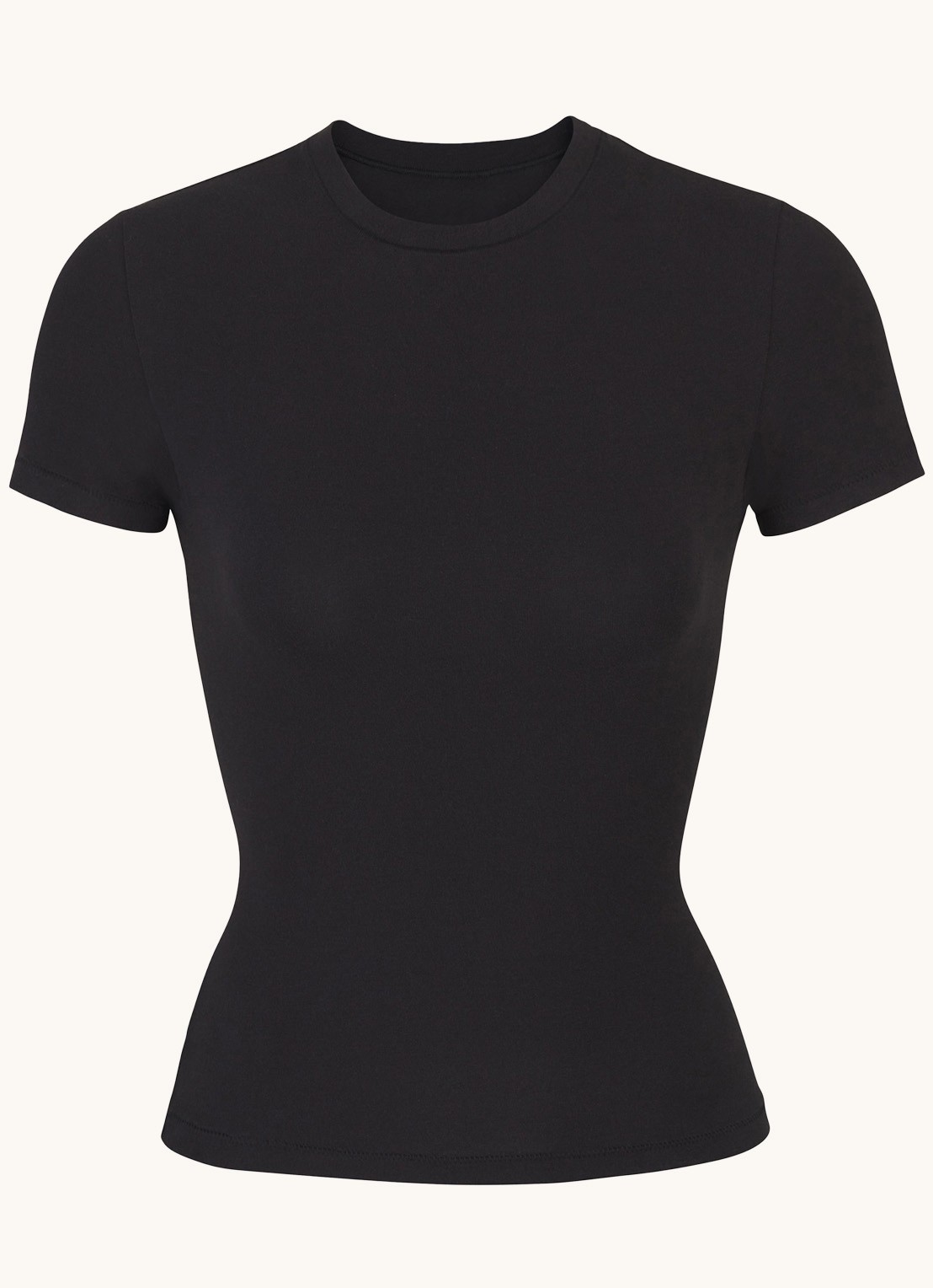 SKIMS Cotton Jersey T-shirt van jersey - voorkant 2 zwart