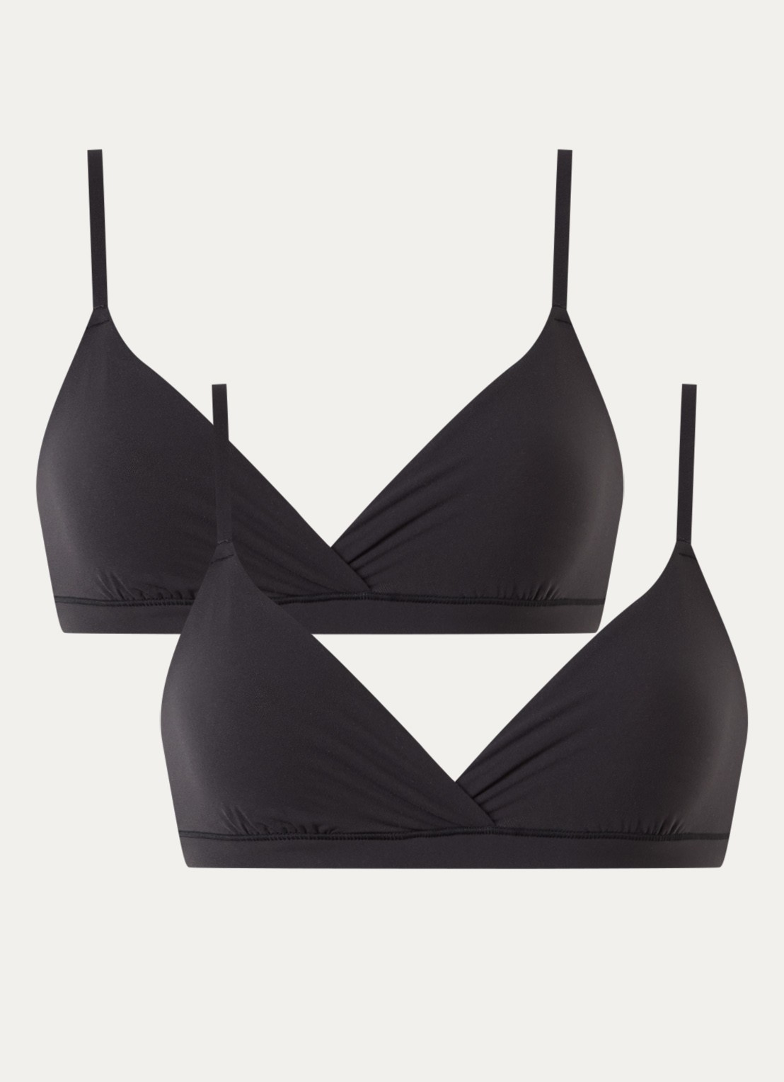 SKIMS Crsvr bralette in 2-pack - voorkant 2 zwart