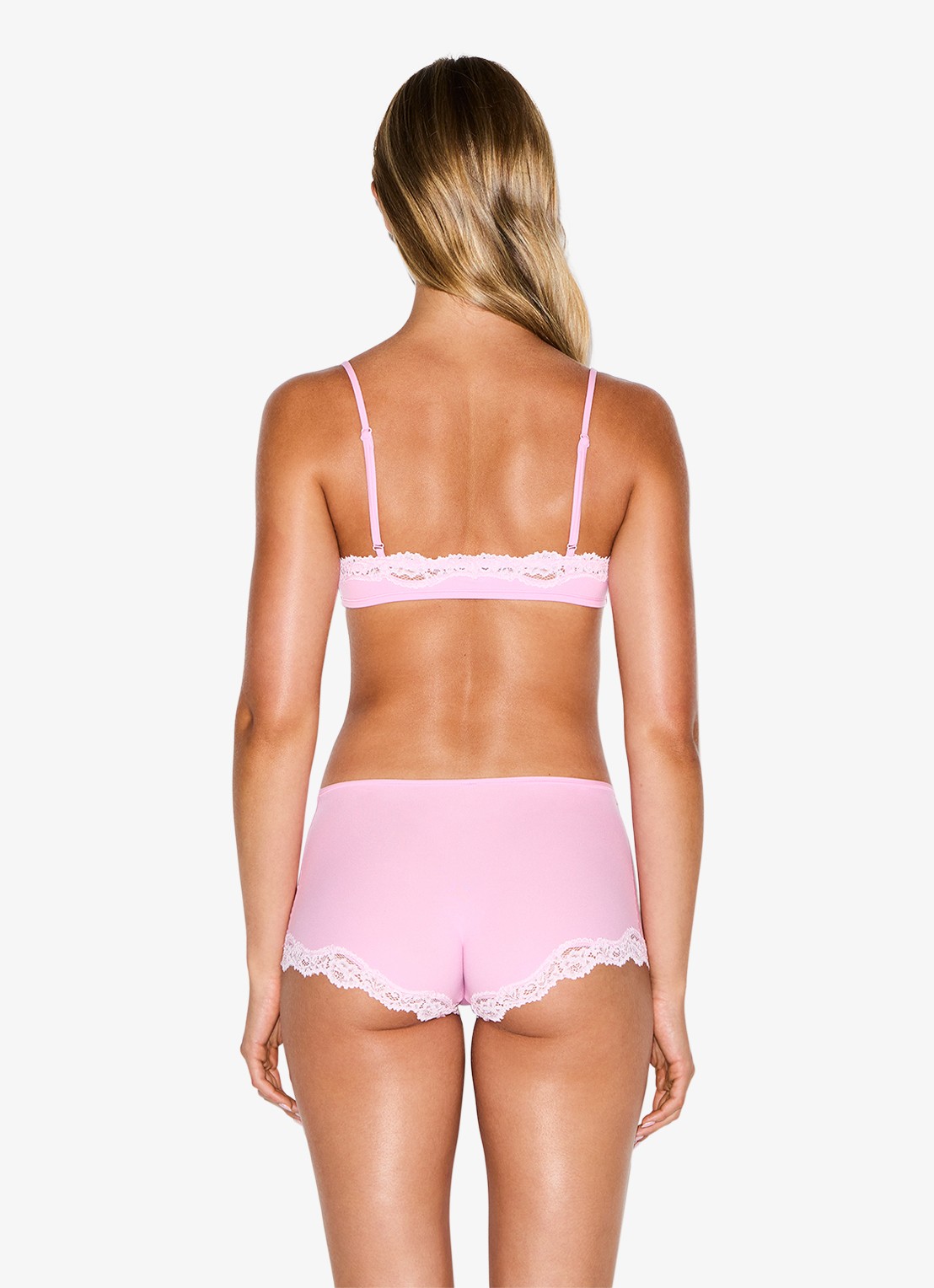 SKIMS Fit Everybody bralette met details van kant - achterkant 7 roze