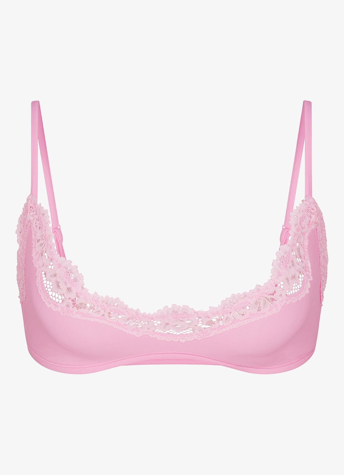 SKIMS Fit Everybody bralette met details van kant - voorkant 4 roze