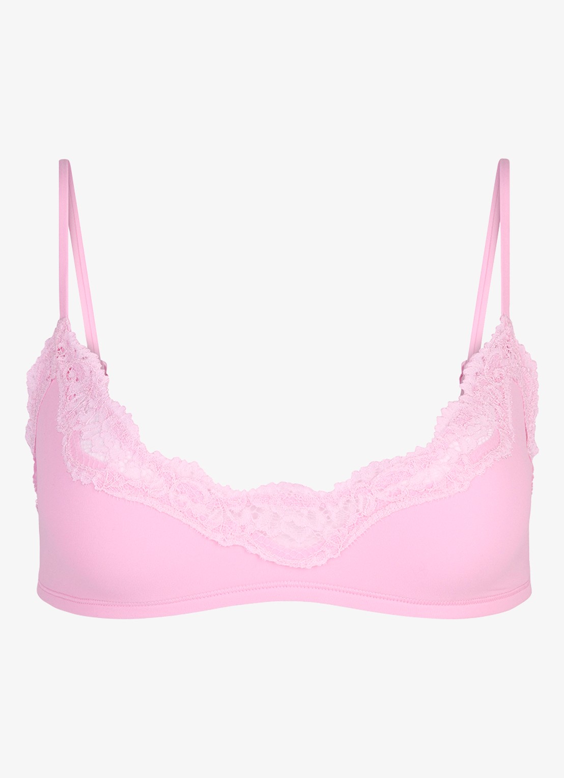 SKIMS Fit Everybody bralette met details van kant - voorkant 6 roze