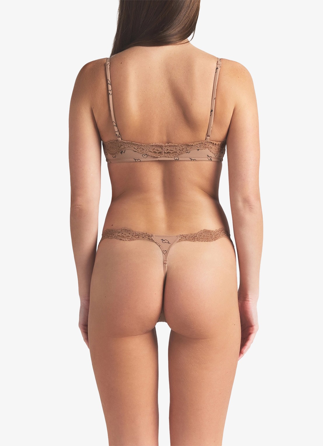 SKIMS Fits Everybody bralette met details van kant in 2-pack - detail 2 onyx and sketched hearts