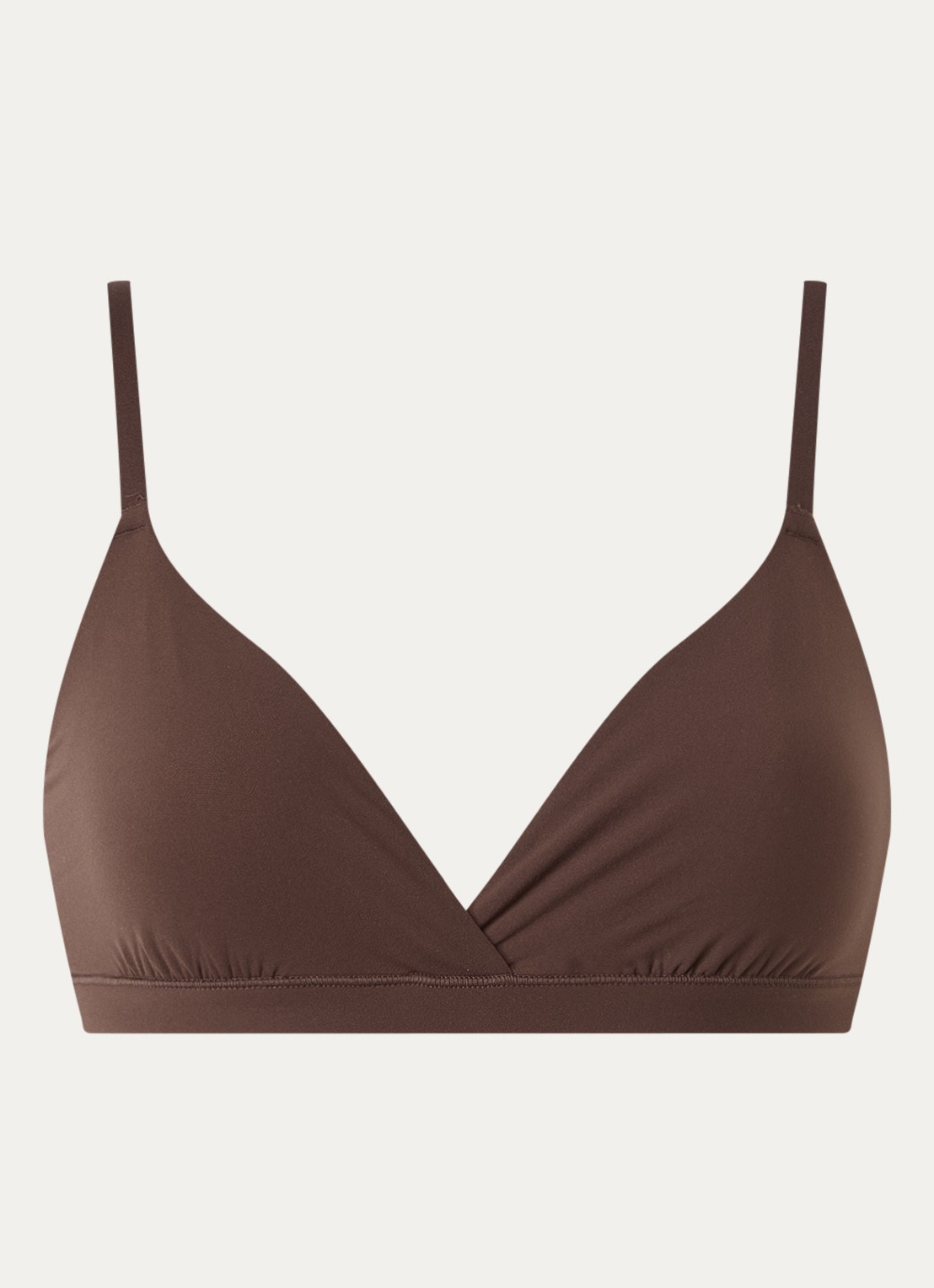 SKIMS Fits Everybody bralette zonder vulling - voorkant donkerbruin