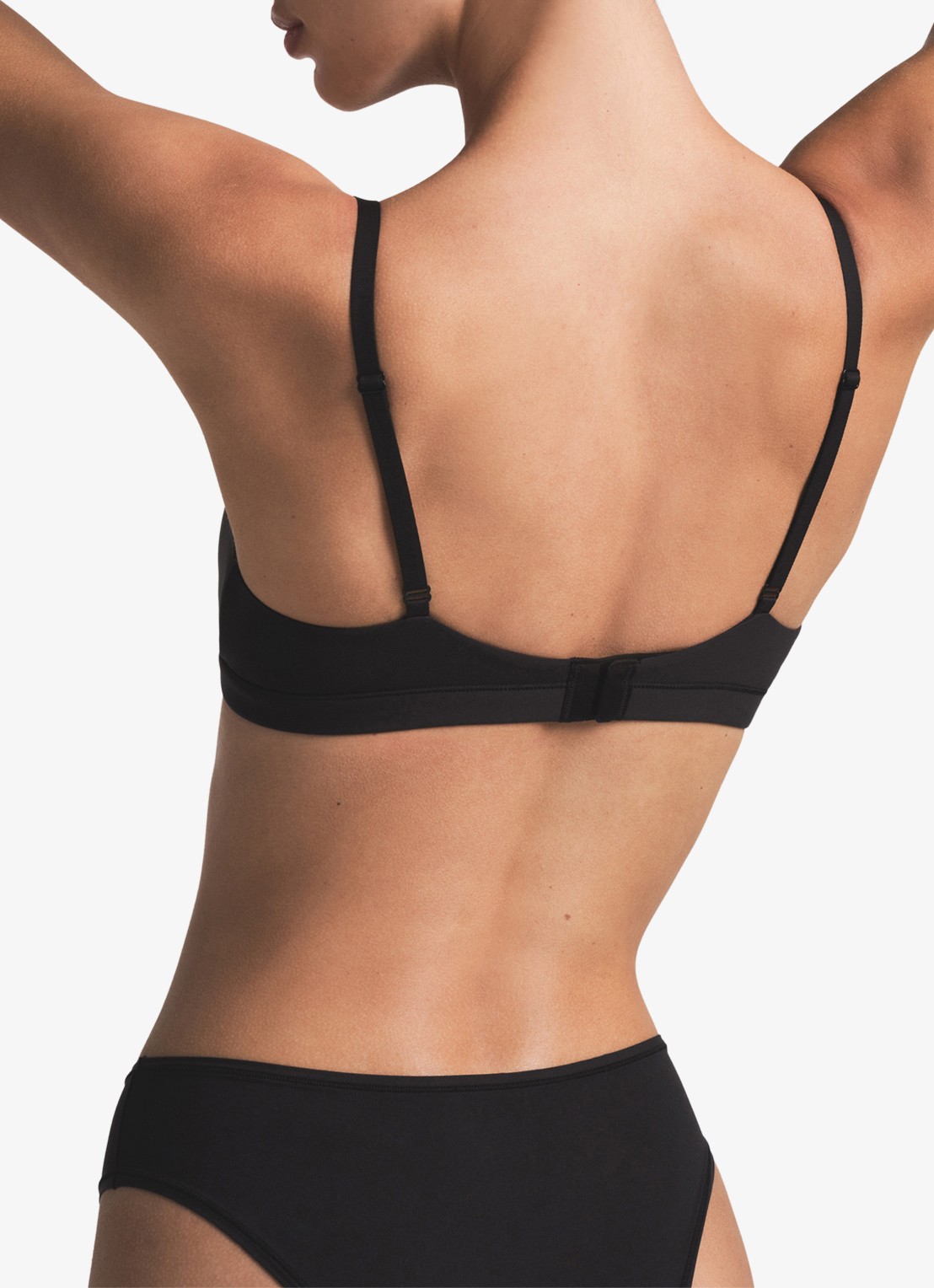 SKIMS Fits Everybody Crossover bralette zonder vulling - achterkant 4 zwart