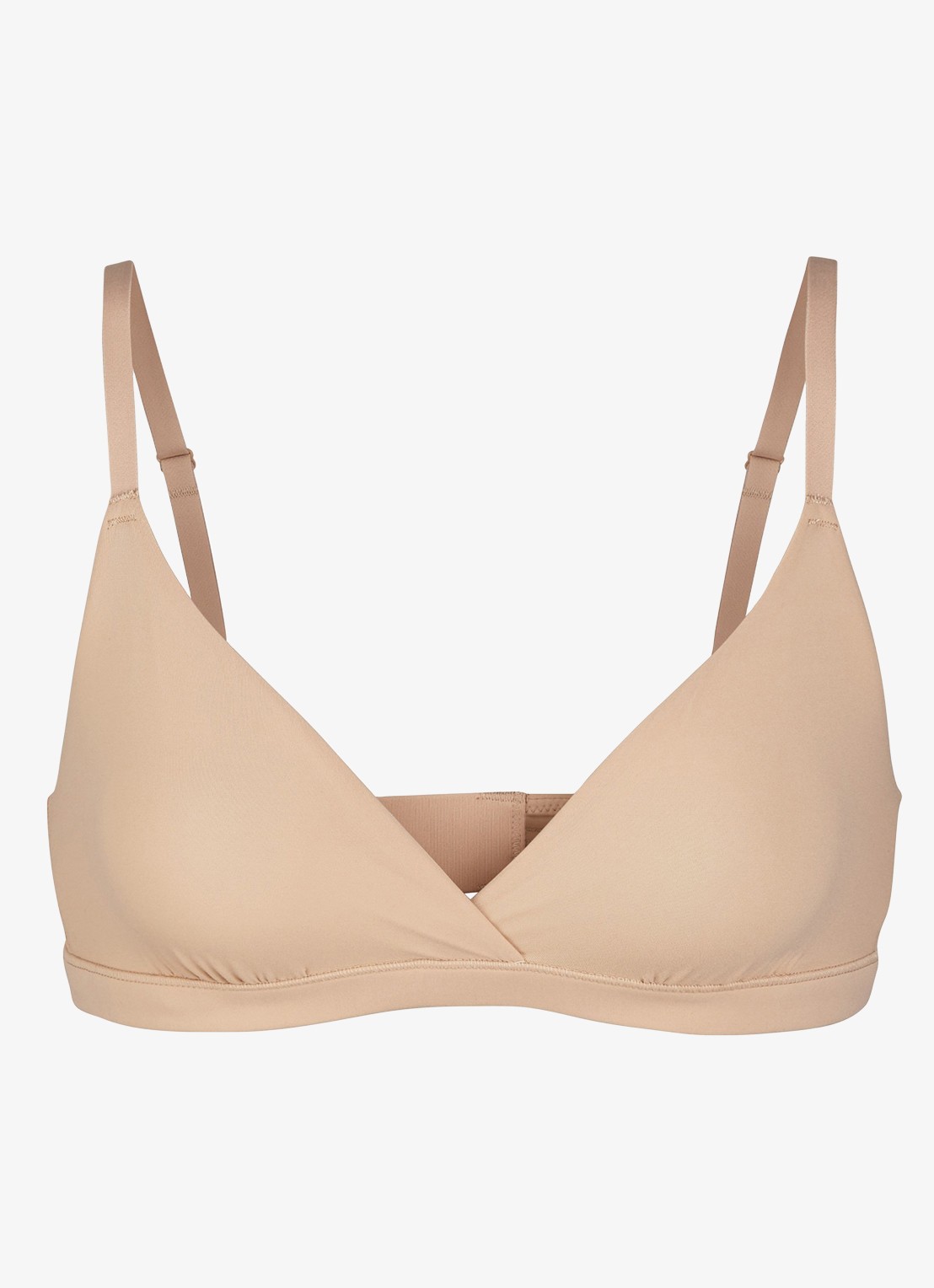 SKIMS Fits Everybody Crossover bralette zonder vulling - voorkant naturel