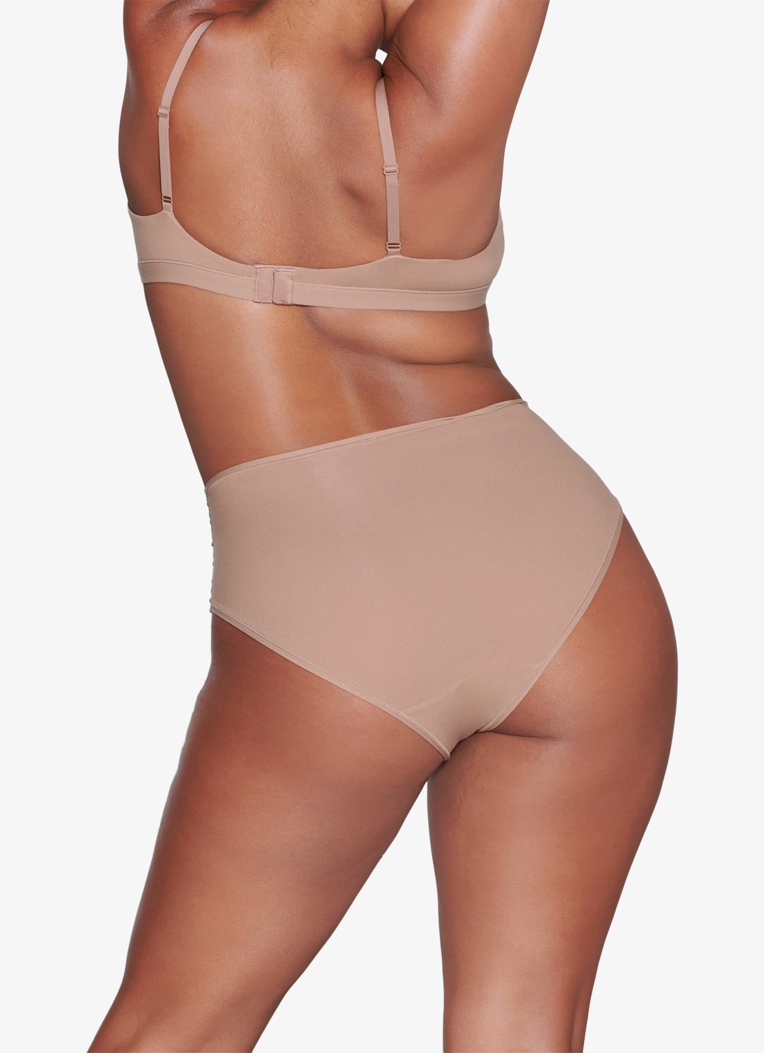SKIMS Fits Everybody Crossover bralette zonder vulling - achterkant beige