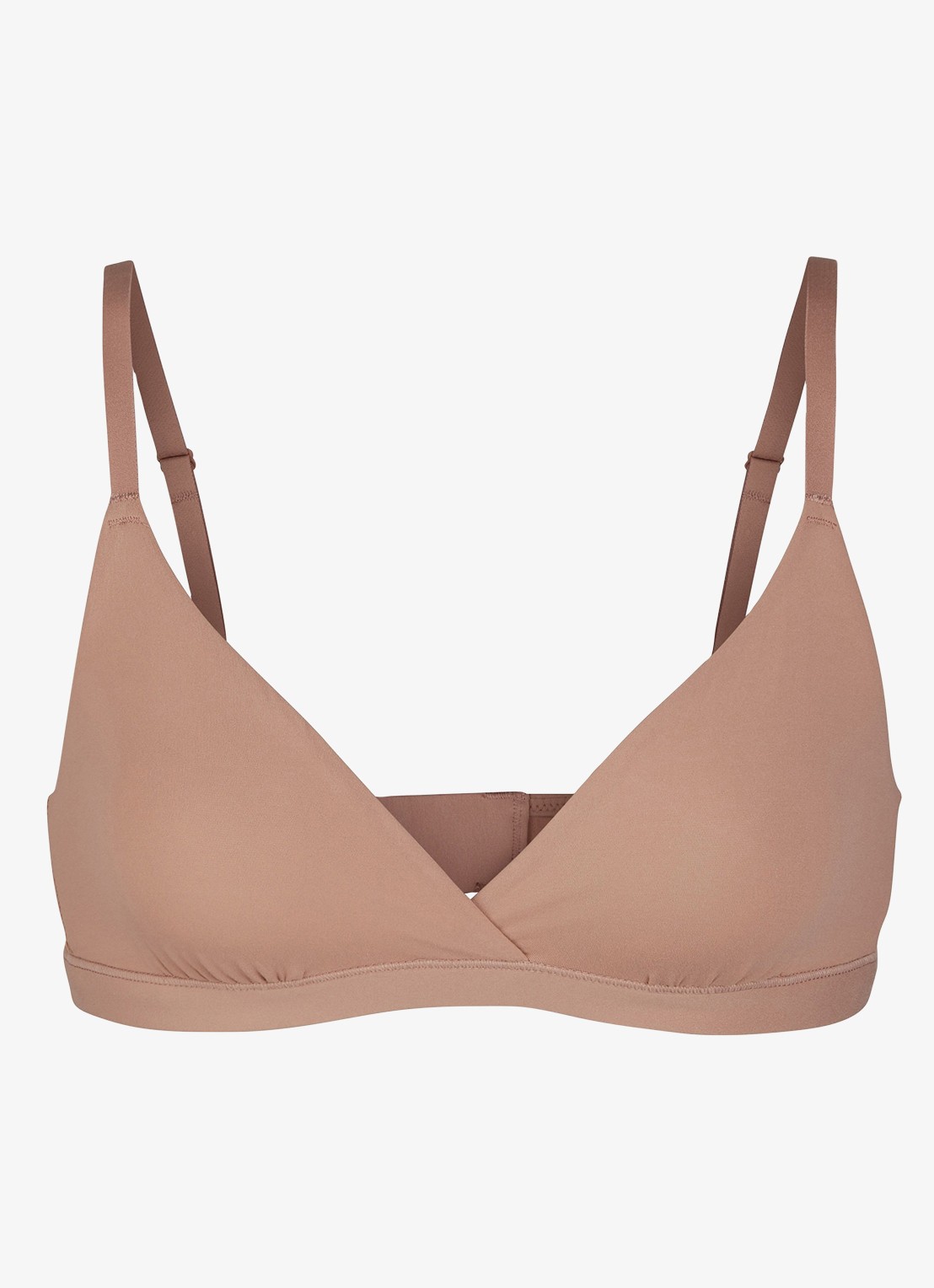 SKIMS Fits Everybody Crossover bralette zonder vulling - voorkant 2 beige
