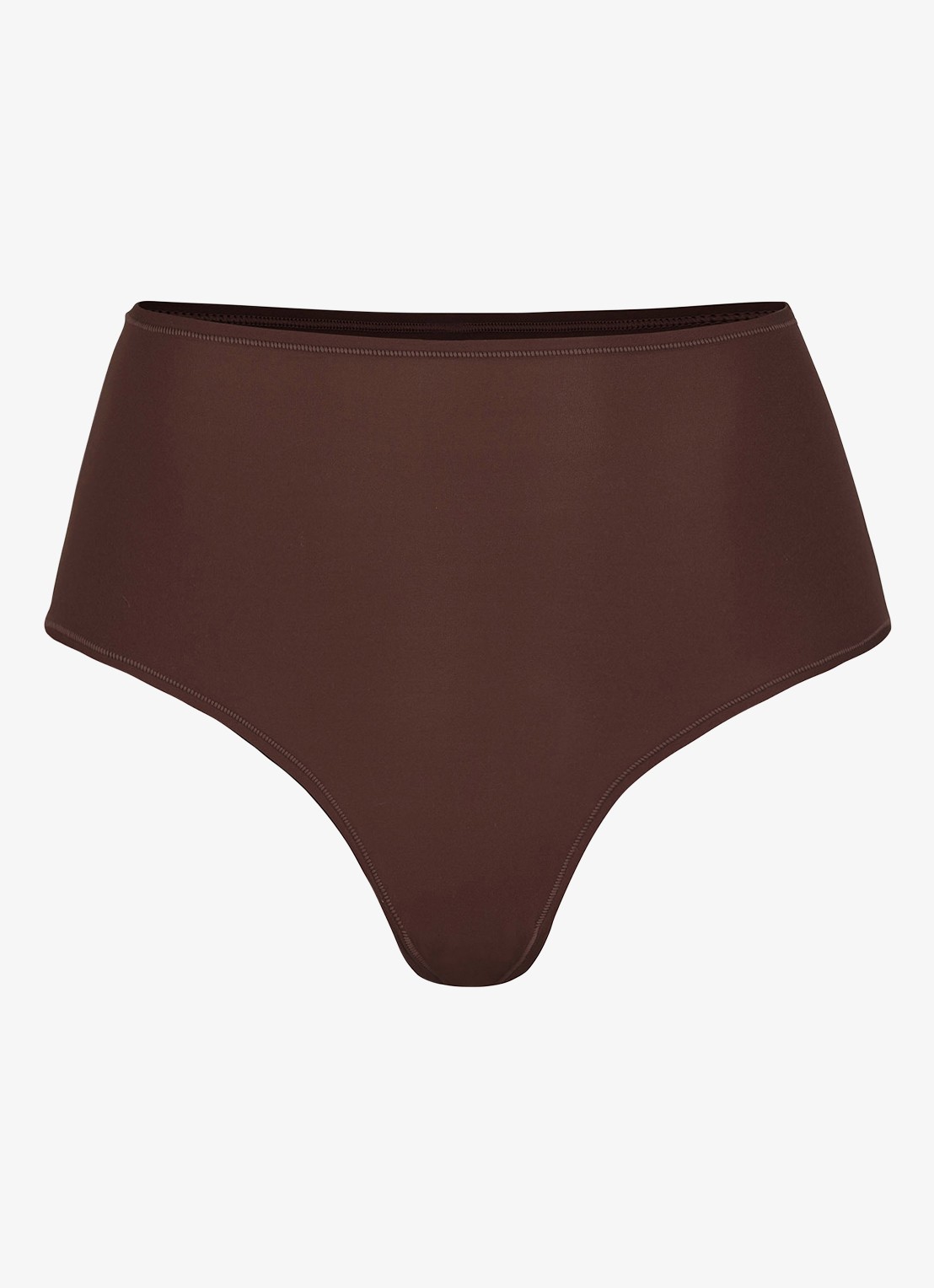 SKIMS Fits Everybody high waist string  - voorkant 2 chocoladebruin